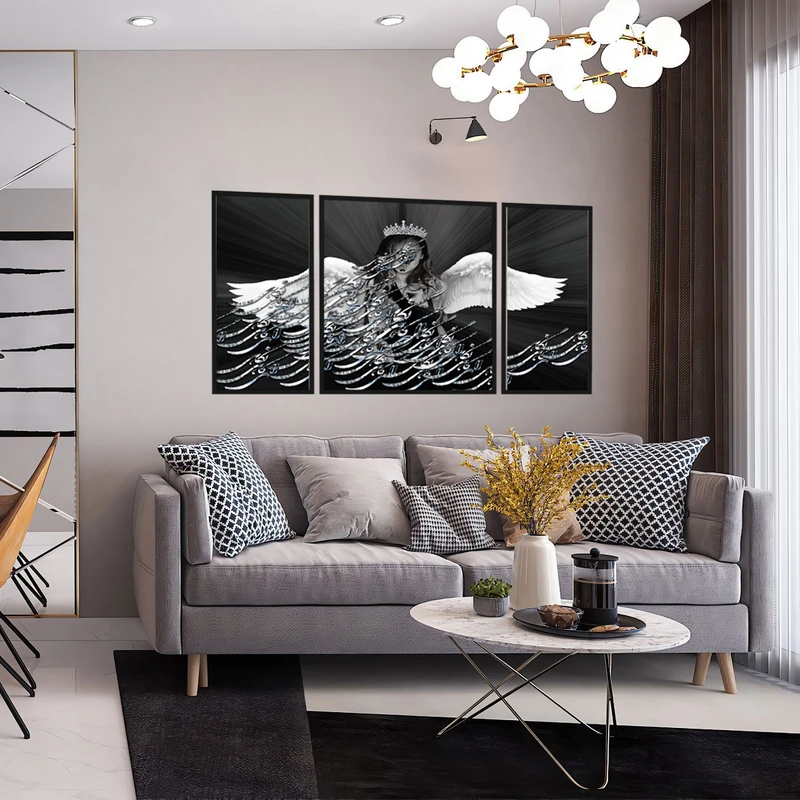 تابلو بکلیت طرح مدرن دیجیتال آرت مدل B-2929 مجموعه 3 عددی