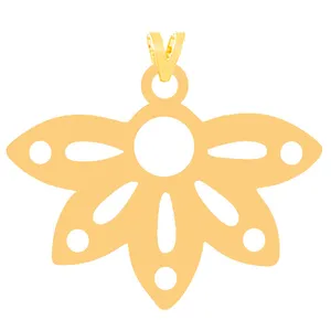 آویز گردنبند طلا 18 عیار زنانه کرابو مدل گل Kr31566