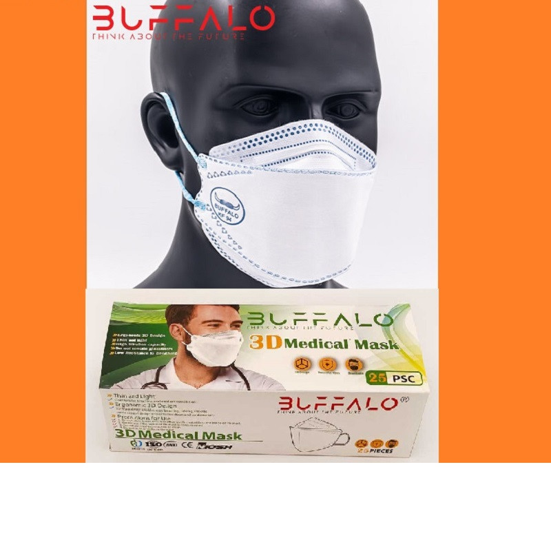 ماسک تنفسی بوفالو مدل سه بعدی 5 لایه بسته 25 عددی