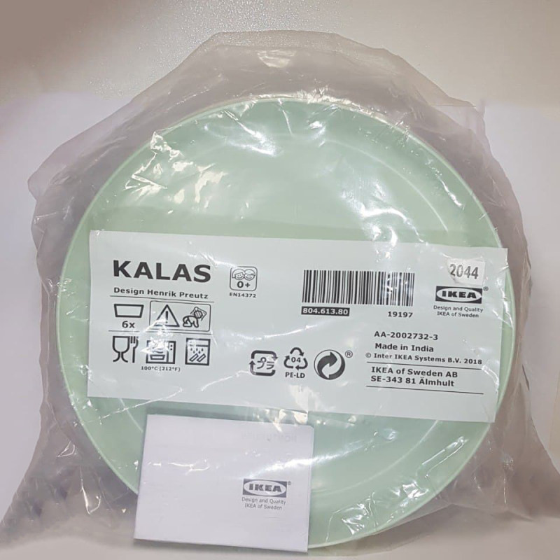 بشقاب کودک ایکیا مدل KALAS-80461380 بسته 6 عددی