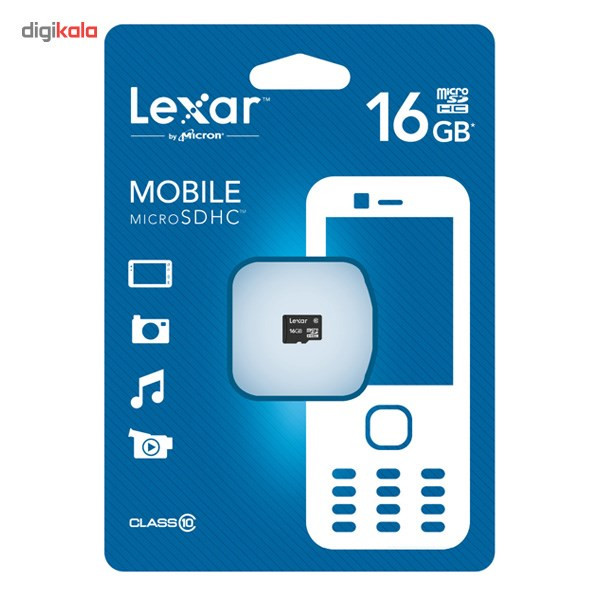 کارت حافظه microSDHC لکسار کلاس 10 ظرفیت 16 گیگابایت