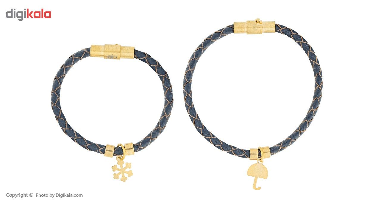 ست دستبند طلا 18 عیار زنانه رزا مدل BW141 -  - 2