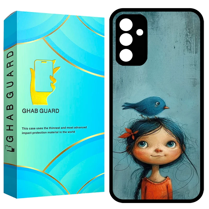  کاور قاب گارد طرح دختر و پرنده مدل GCHPA34 مناسب برای گوشی موبایل سامسونگ Galaxy A34 5G 