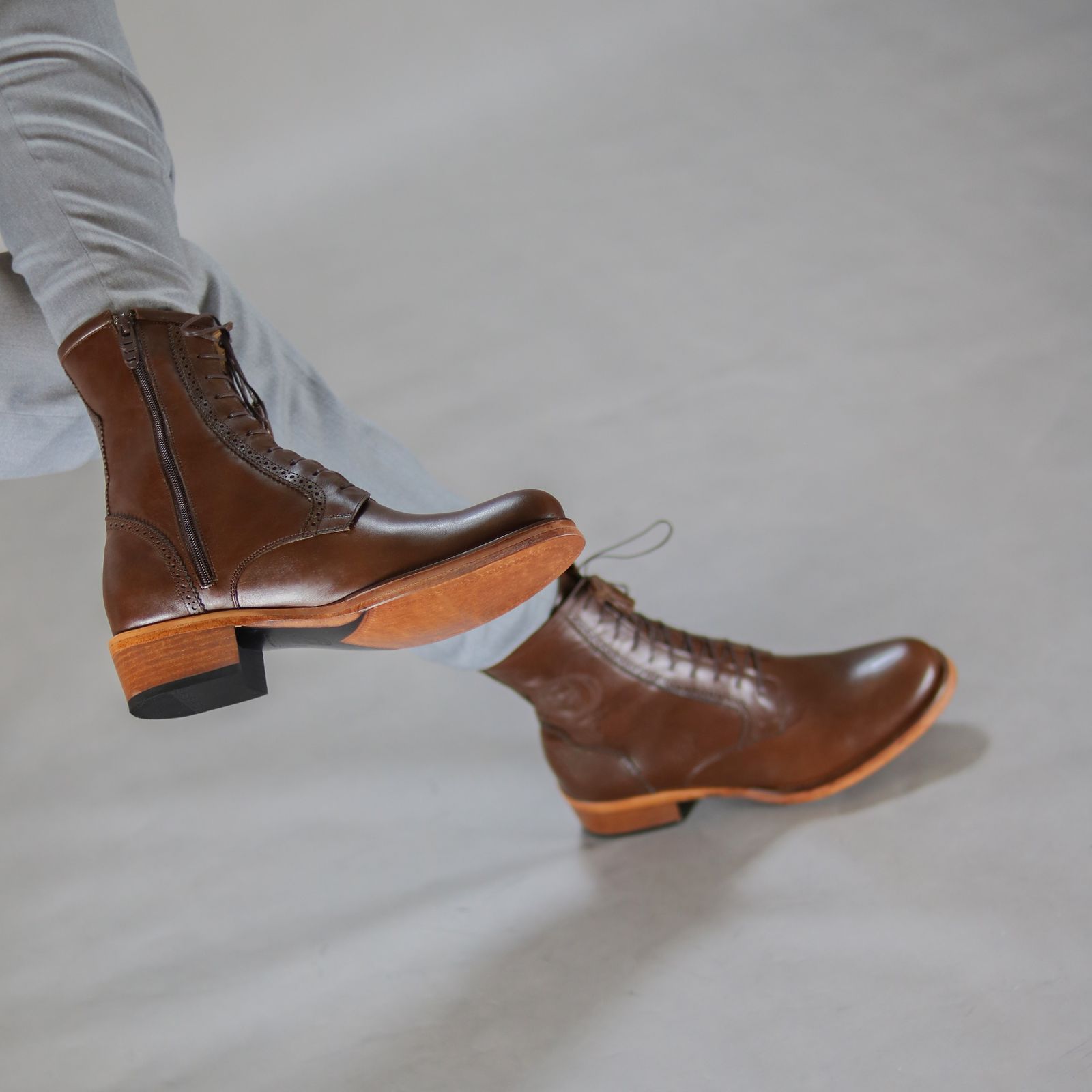 بوت مردانه کرمانی مدل تمام چرم دستدوز کد 637 - - 13