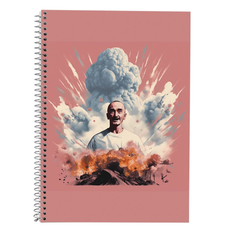 دفتر زبان 50 برگ مدوپد مدل سه خط طرح Oppenheimer کد DF2672