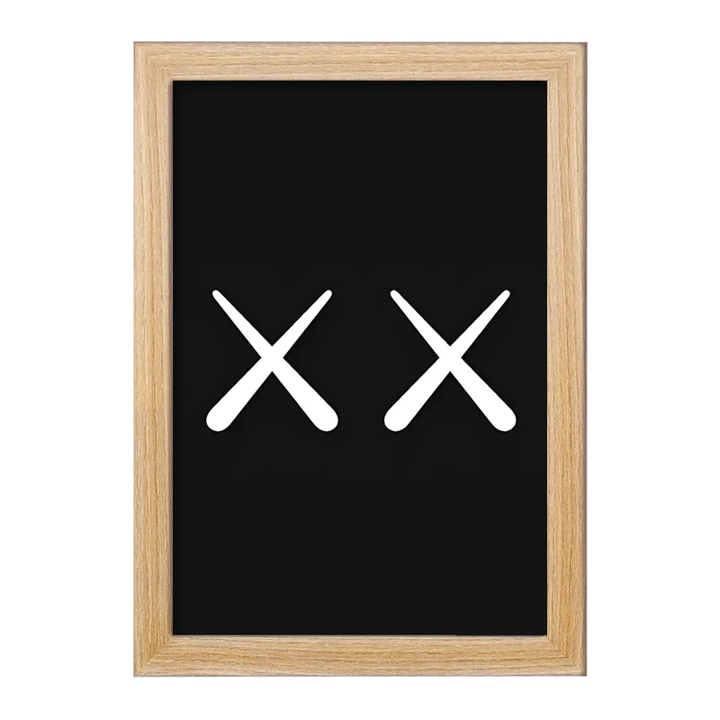 تابلو خندالو مدل عروسک کاز (kaws) کد F4005