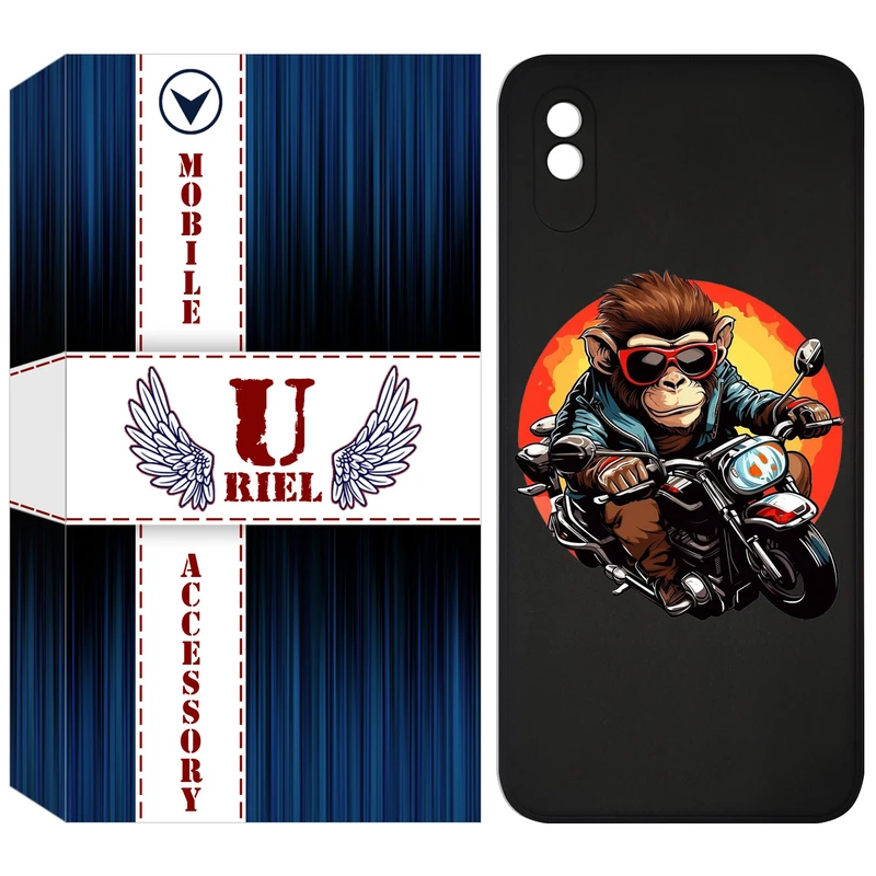 کاور یوریل مدل KSH کد 32 طرح میمون موتورسوار مناسب برای گوشی موبایل شیائومی Redmi 9A / Redmi 9AT