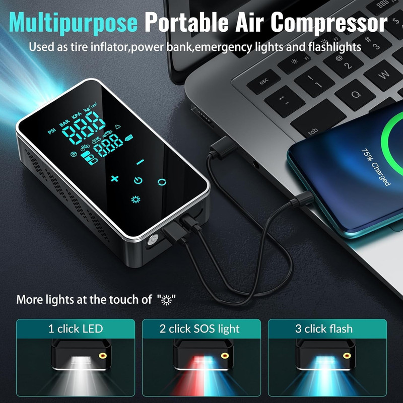 کمپرسور هوا شارژی دیجیتال مدل ST9616-YX1715 کمپرسور هوا شارژی دیجیتال مدل ST9616-YX1715