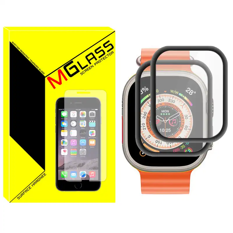 محافظ صفحه نمایش نانو ام‌گلس مدل NMG مناسب برای ساعت هوشمند الترا HW8 بسته دو عددی