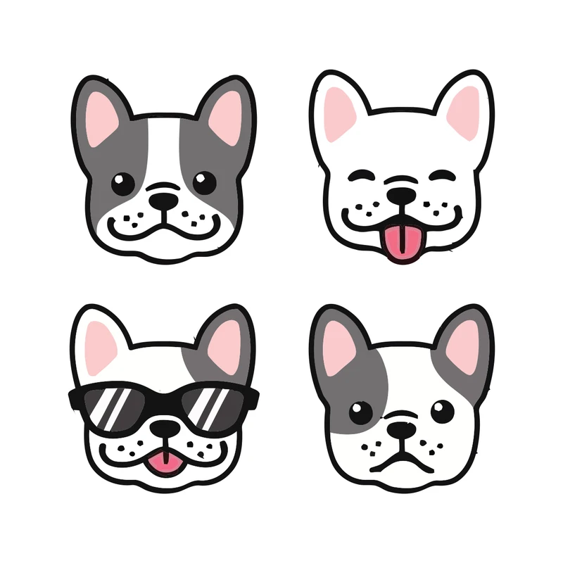 برچسب لپ تاپ پویا مارکت طرح سگ  کد 1739 مجموعه 4 عددی