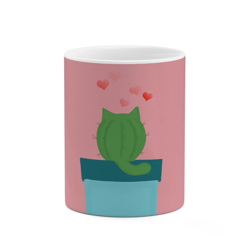 ماگ کاکتی طرح گربه کد mgp10952