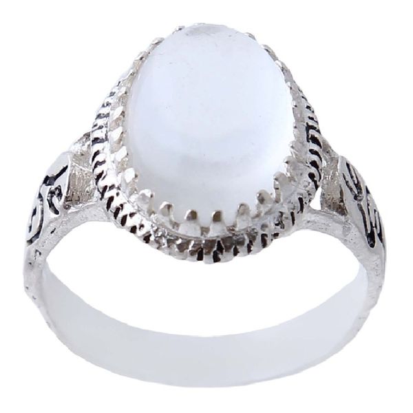 انگشتر نقره مردانه مدل سنگ درنجف طرح یاعلی کد 205