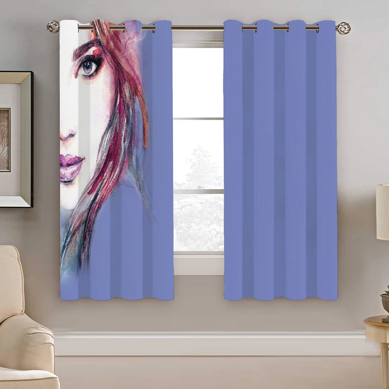 پرده نیروانا طرح چهره مدل هازان کد 8688 سایز 140×200 سانتی متر