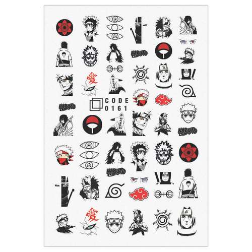 برچسب لنز ناخن مدل انیمه ناروتو کد 161