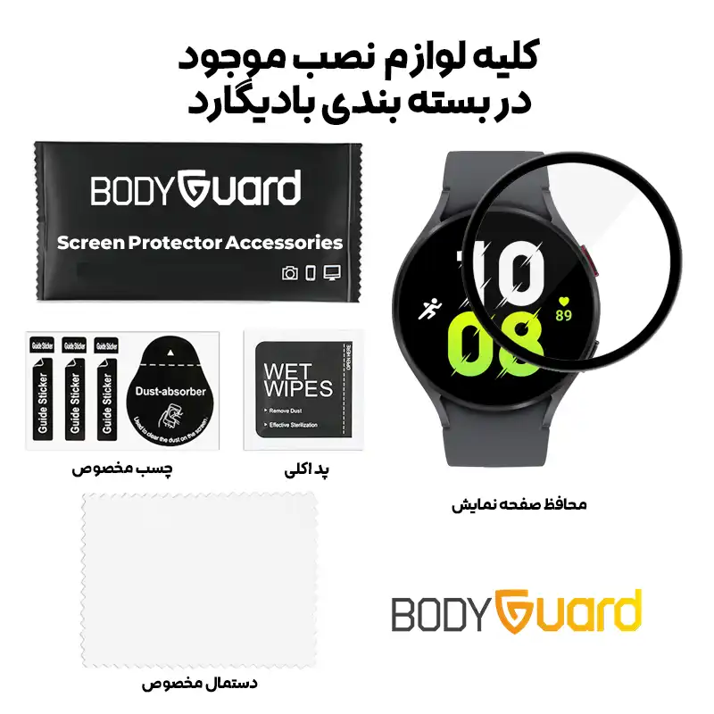 محافظ صفحه نمایش بادیگارد مدل PMMA مناسب برای ساعت هوشمند سامسونگ Watch 5 44mm R915