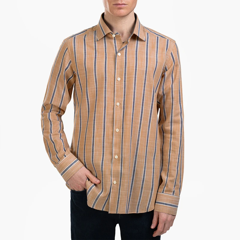 پیراهن آستین بلند یقه کراواتی مردانه ام کی مدل 1848