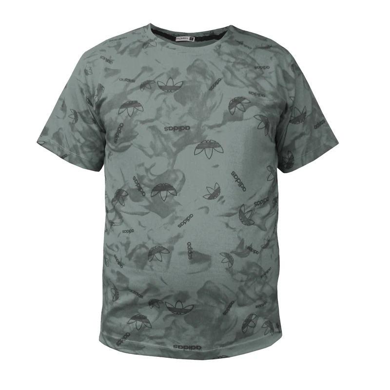 تی شرت آستین کوتاه مردانه مدل چاپی طرح دود کد 012