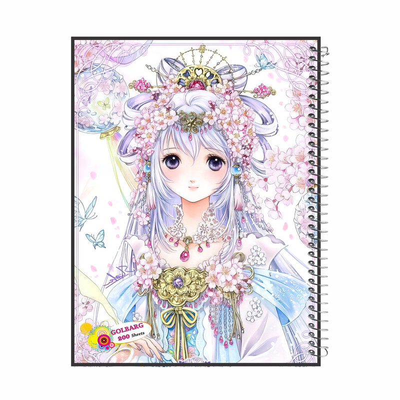 دفتر مشق 200 برگ گلبرگ طرح انیمه کد 500037