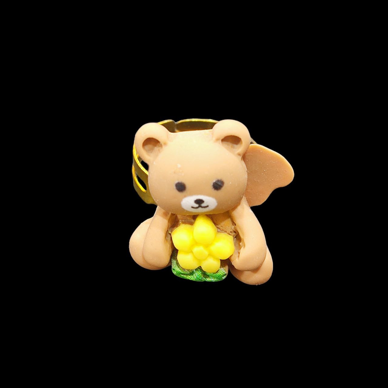 انگشتر دخترانه مدل عروسکی سیلیکونی کد BACH02 مجموعه 7 عددی