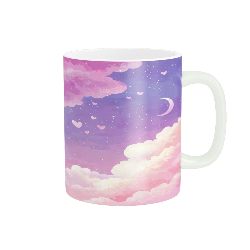 ماگ پادآفرین مدل فانتزی طرح ماه ستاره کهکشان سیاره زحل کد p9736