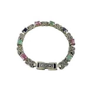 دستبند نقره زنانه مدل باریک کد glsr-1725