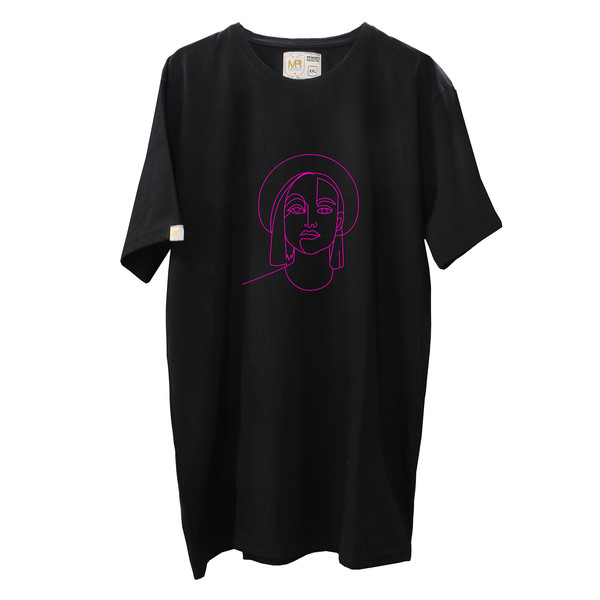 تی شرت زنانه مسترمانی مدل صورت مینیمال 3