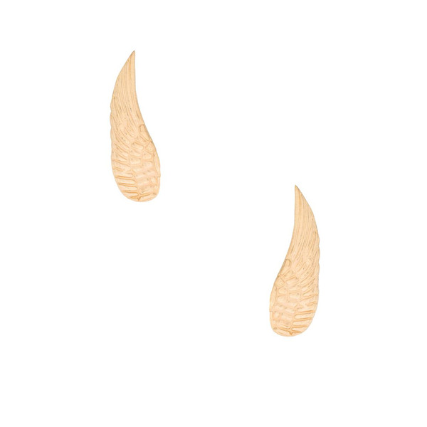 گوشواره میخی طلا 18 عیار زنانه وی گالری مدل بال کد E0146