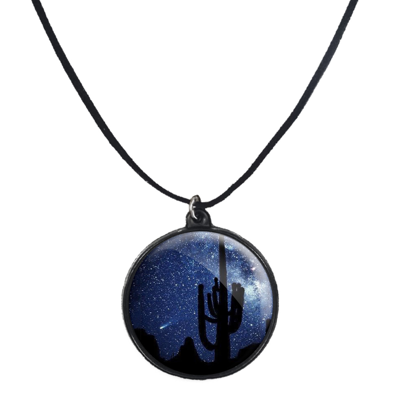 گردنبند پرمانه طرح ستاره و کهکشان کد pmb.25681 مدل دو طرفه