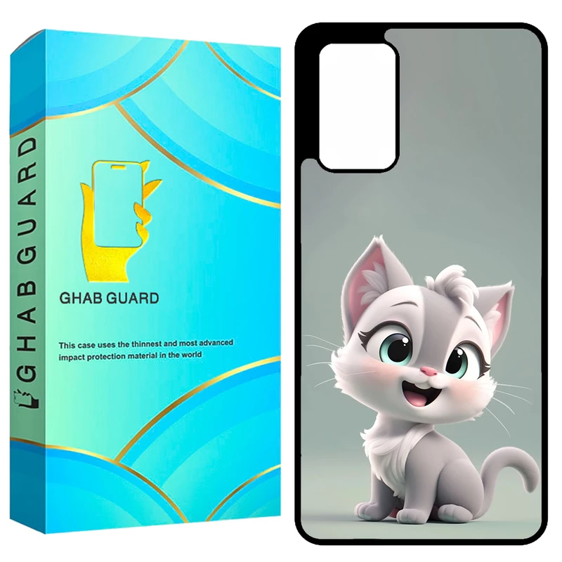 کاور قاب گارد طرح گربه مدل GCHPA72 مناسب برای گوشی موبایل سامسونگ Galaxy A72 4G