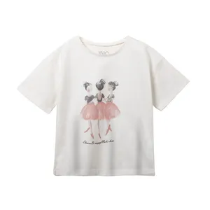 تی شرت آستین کوتاه دخترانه جی بی جو مدل بالرین کد 70136C