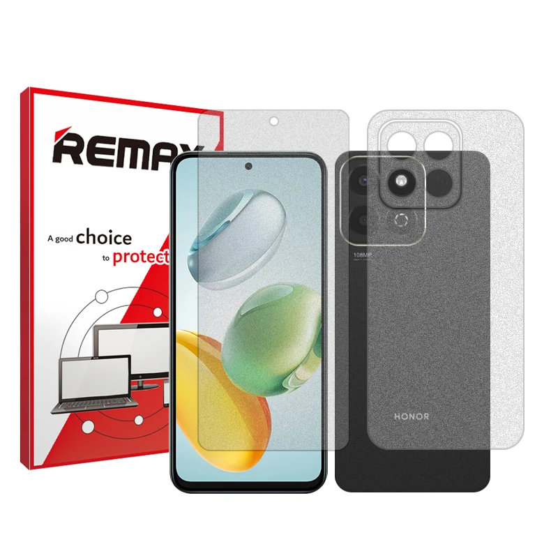 محافظ صفحه نمایش مات ریمکس مدل Resistant‌ مناسب برای گوشی موبایل آنر X7c به همراه محافظ پشت گوشی