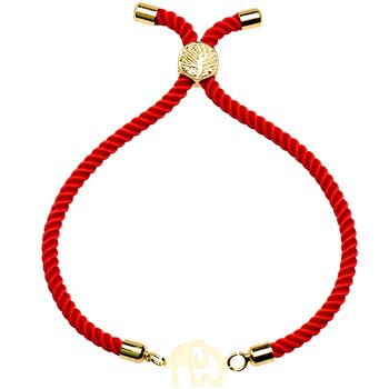 دستبند طلا 18 عیار زنانه کرابو طرح فیل مدل Kr2367