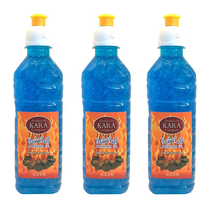 ژل آتش زا مدل کارا حجم 350 میلی لیتر بسته 3 عددی