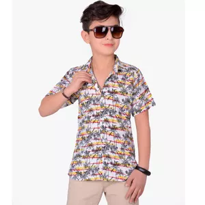 پیراهن پسرانه مدلا طرح هاوایی  کد HOS1600