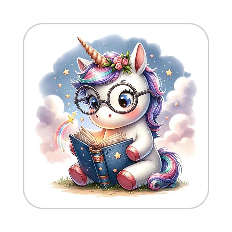 زیر لیوانی کاکتی طرح اسب تک شاخ و یونیکورن مدل mp30944