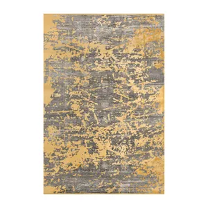 فرش ماشینی بهشتی مدل یونیک کد 8510 زمینه طلایی