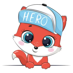 استیکر دیواری کودک جیک جیک مدل روباه قهرمان کد T40