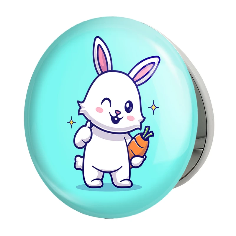 آینه جیبی خندالو طرح خرگوش مدل تاشو کد 26223 