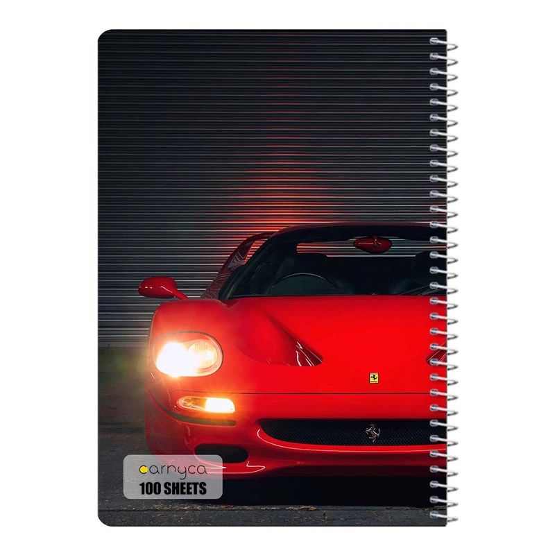 دفتر مشق 100 برگ سیمی کارنیکا طرح فراری Ferrari کد 60346