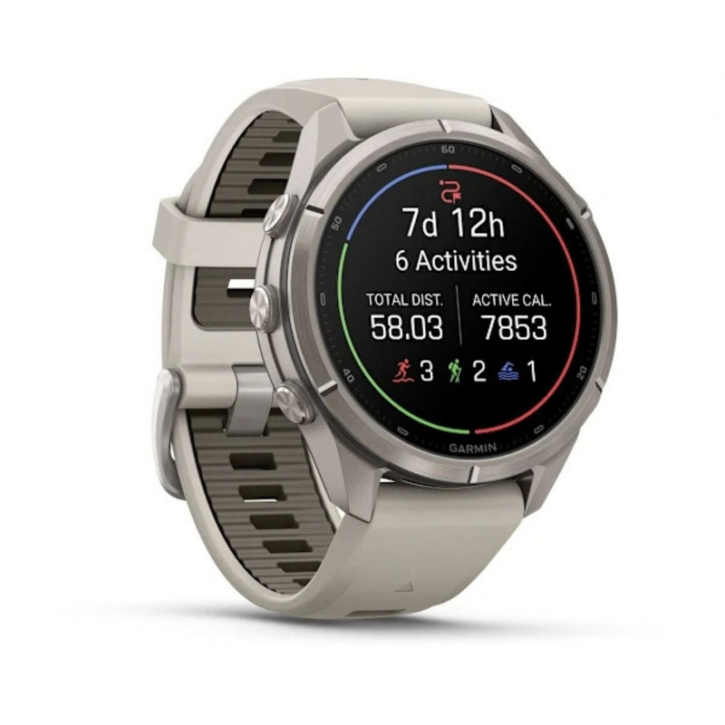 ساعت هوشمند 43 میلی‌متری گارمین مدل Fenix 9 Pro با بند سیلیکونی، سازگار با گوشی‌های آیفون (iOS) و اندروید (Android) از طریق نرم‌افزار Garmin Connect و پشتیبانی از Garmin Messenger و Connect IQ