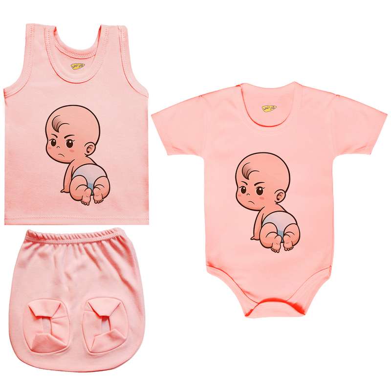 ست 3 تکه لباس نوزادی کارانس مدل PRSZS-3279