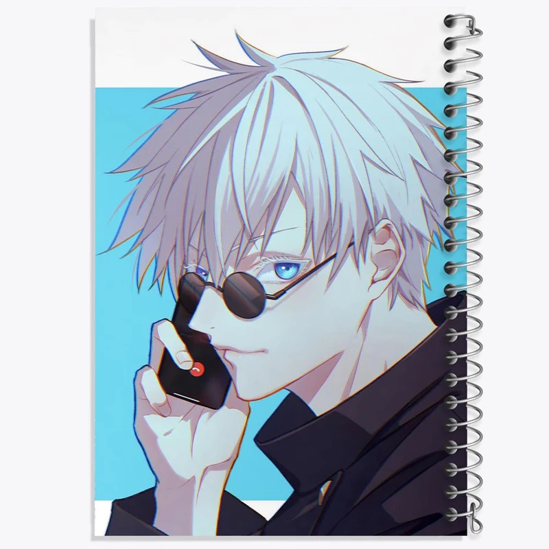 دفتر مشق 50 برگ خندالو مدل گوجو ساتورو انیمه جوجوتسو کایزن  کد 11099