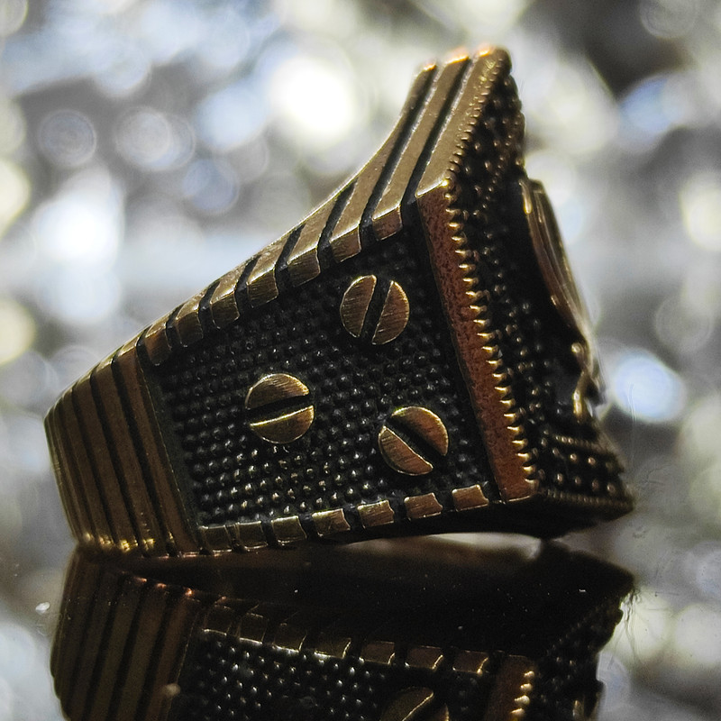 انگشتر مردانه مدل شمشیر ذوالفقار کد NH4