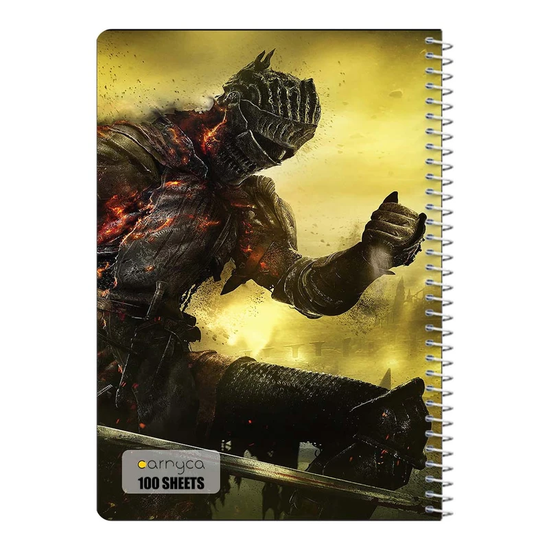 دفتر شطرنجی 100 برگ سیمی کارنیکا طرح دارک سولز Dark Souls کد 33443