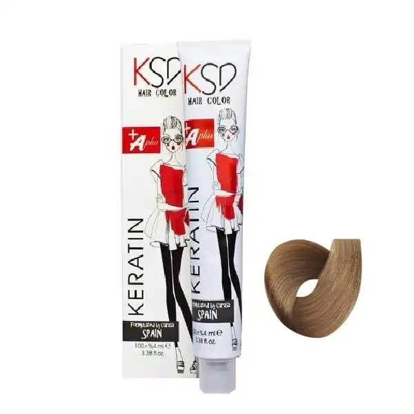 رنگ مو کی اس دی شماره 8.00 حجم 100 میلی لیتر رنگ بلوند روشن قوی