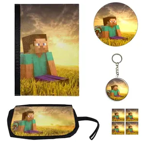 ست لوازم التحریر طرح ماینکرافت کد 3 بسته 8 عددی