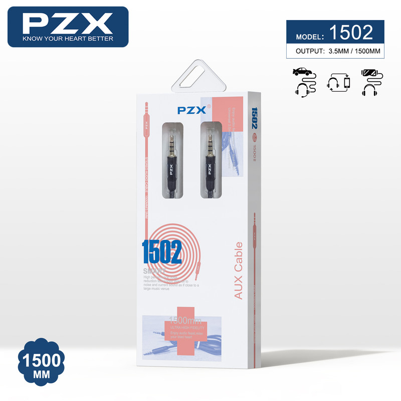 کابل Aux پی زد ایکس مدل 1502 طول 1.5 متر 1