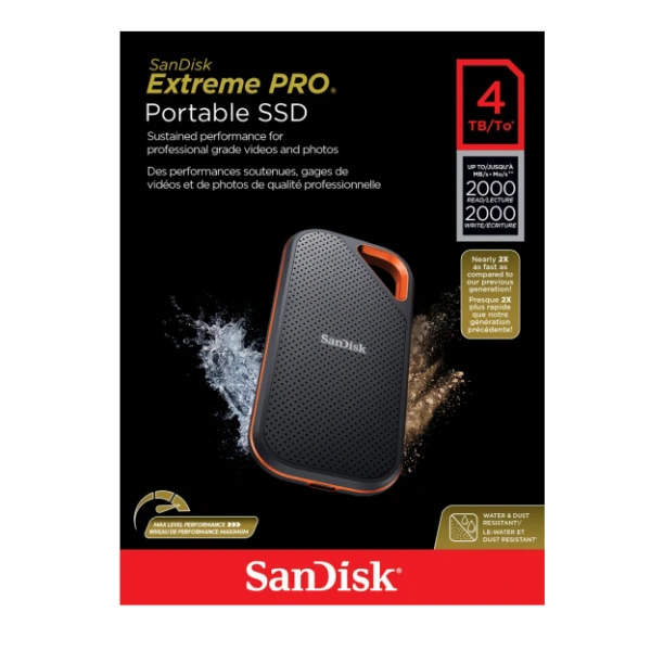 عکس شماره 3 : اس اس دی اکسترنال سن دیسک مدل extreme e81 ظرفیت 4 ترابایت رابط usb 3.2 gen2