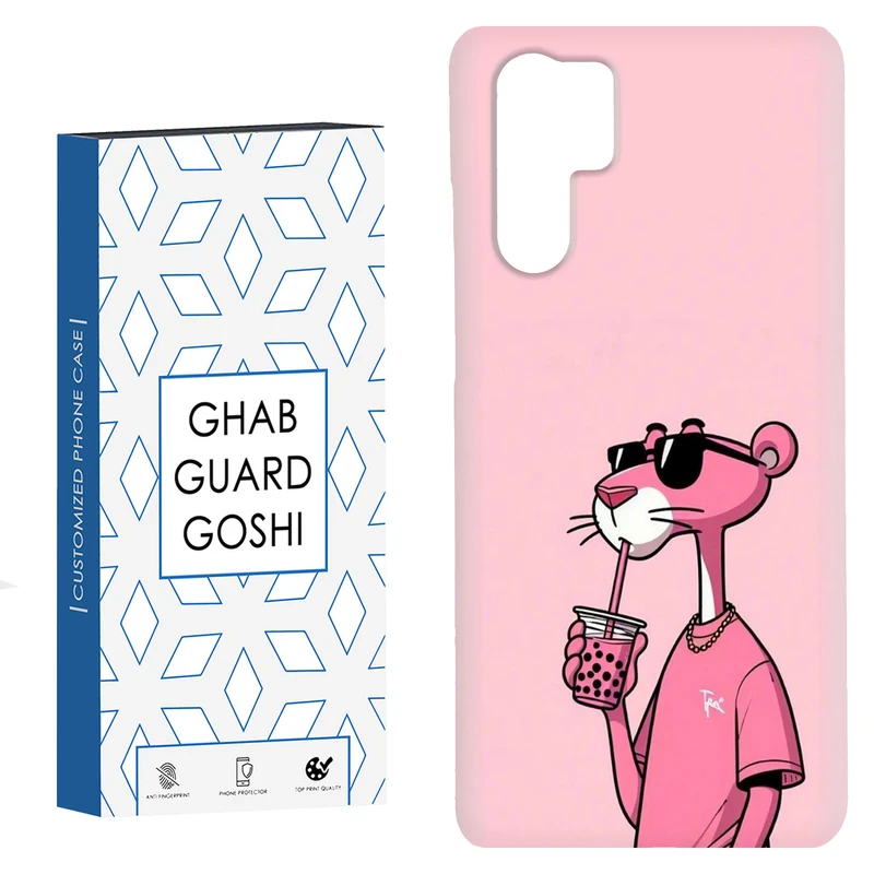 کاور قاب گارد گوشی طرح پلنگ صورتی کد Dimo-213 مناسب برای گوشی موبایل هوآوی P30 Pro