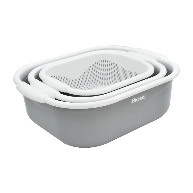 آبکش و لگن باران مدل مستطیل مجموعه 6 عددی